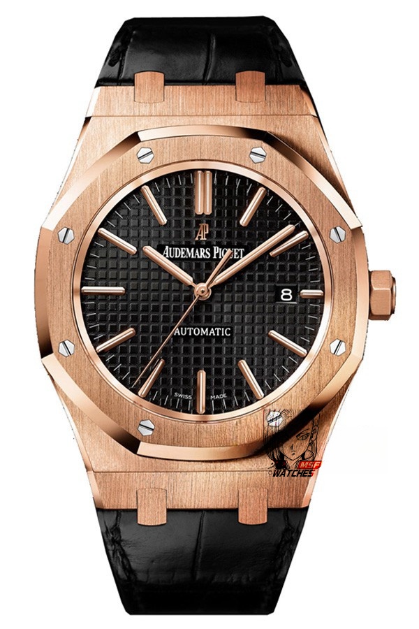 Audemars Piguet Royal Oak Offshore Series 15400OR.OO.D002CR.01, Rose Gold Case with Leather Strap, 41mm Size.