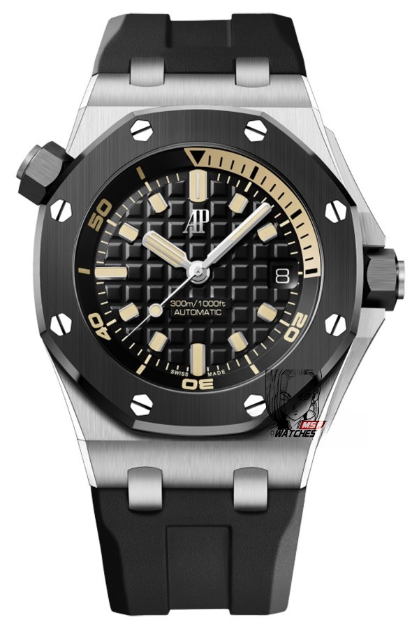 Audemars Piguet Royal Oak Offshore Series 15720CN.OO.A002CA.01, Black Dial Ceramic Bezel, 42mm Size.
