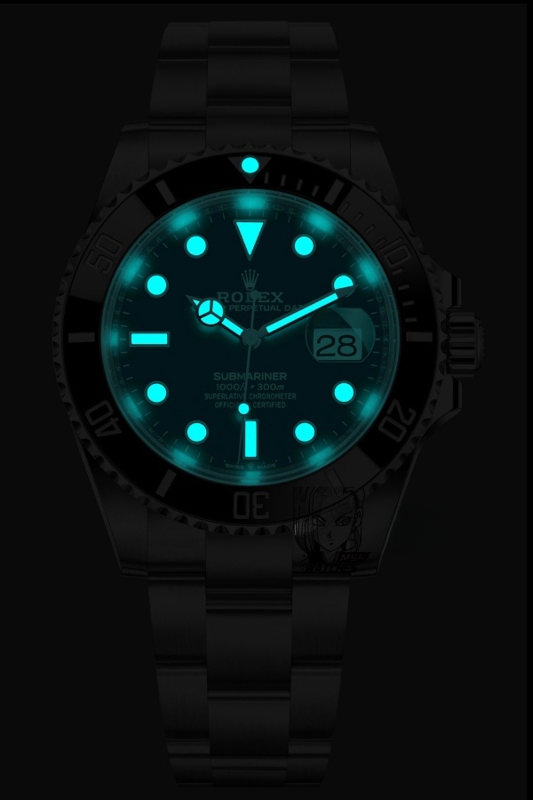 Rolex Submariner Series m126610ln-0001, Blackwater Ghost Added the function of reverse calendar adjustment, 41mm size.