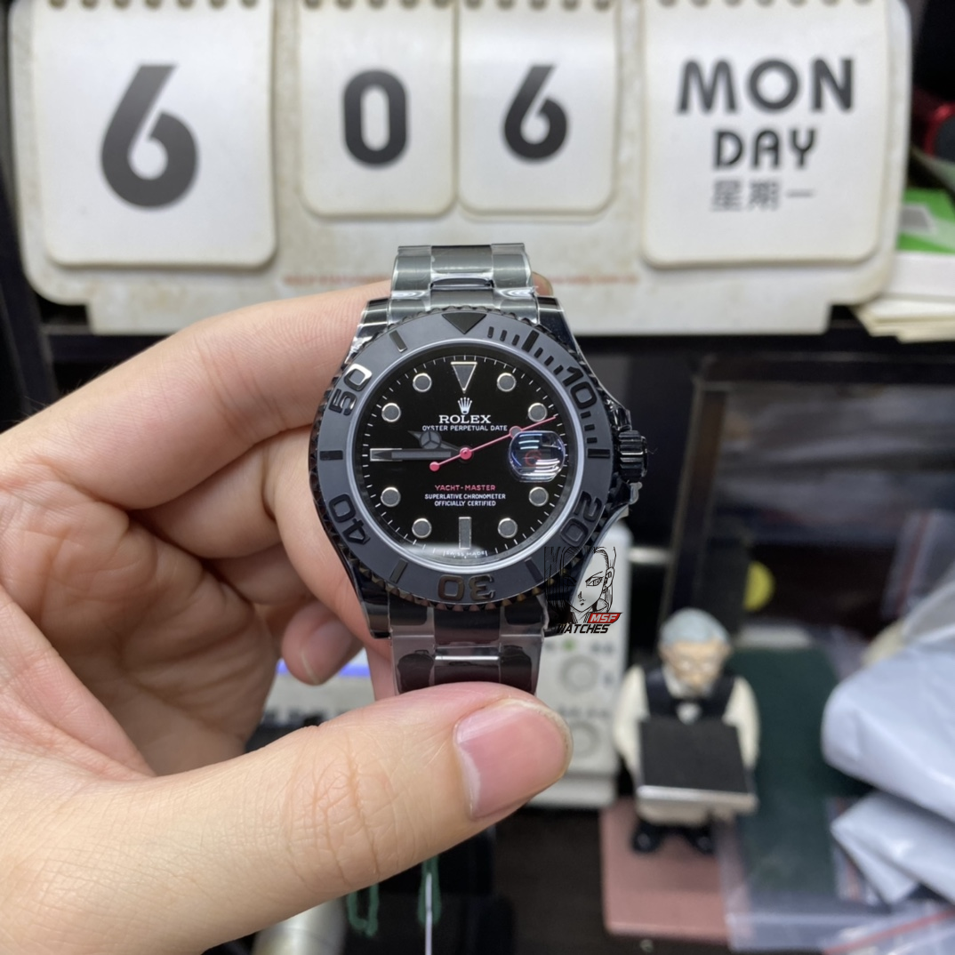 Rolex Yacht-Master Series 16628, BLAKEN modify, same model with MSFWATCHES BOSS WEARING, 40mm Size.