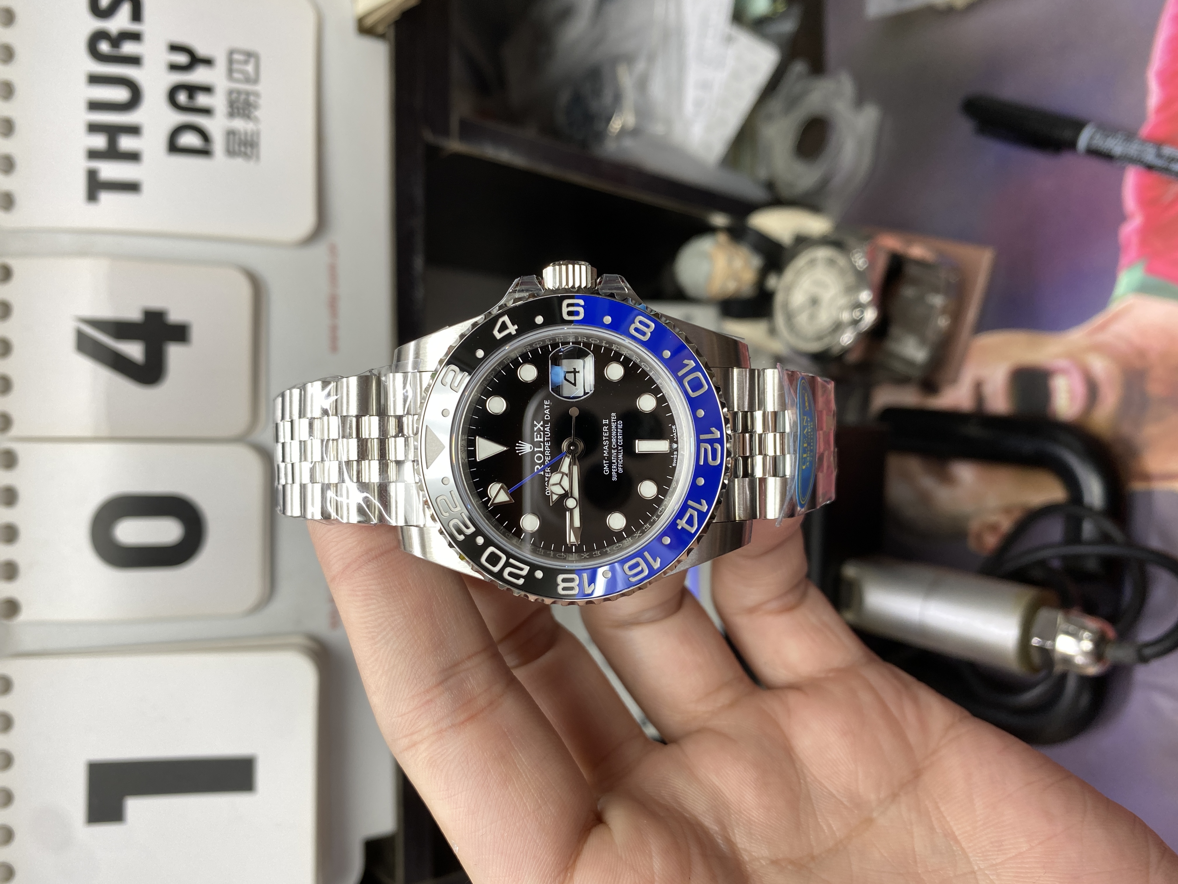 Rolex GMT-Master II Series Watch Model M126710BLNR-0002 (Blue and Black Bezel) 40mm