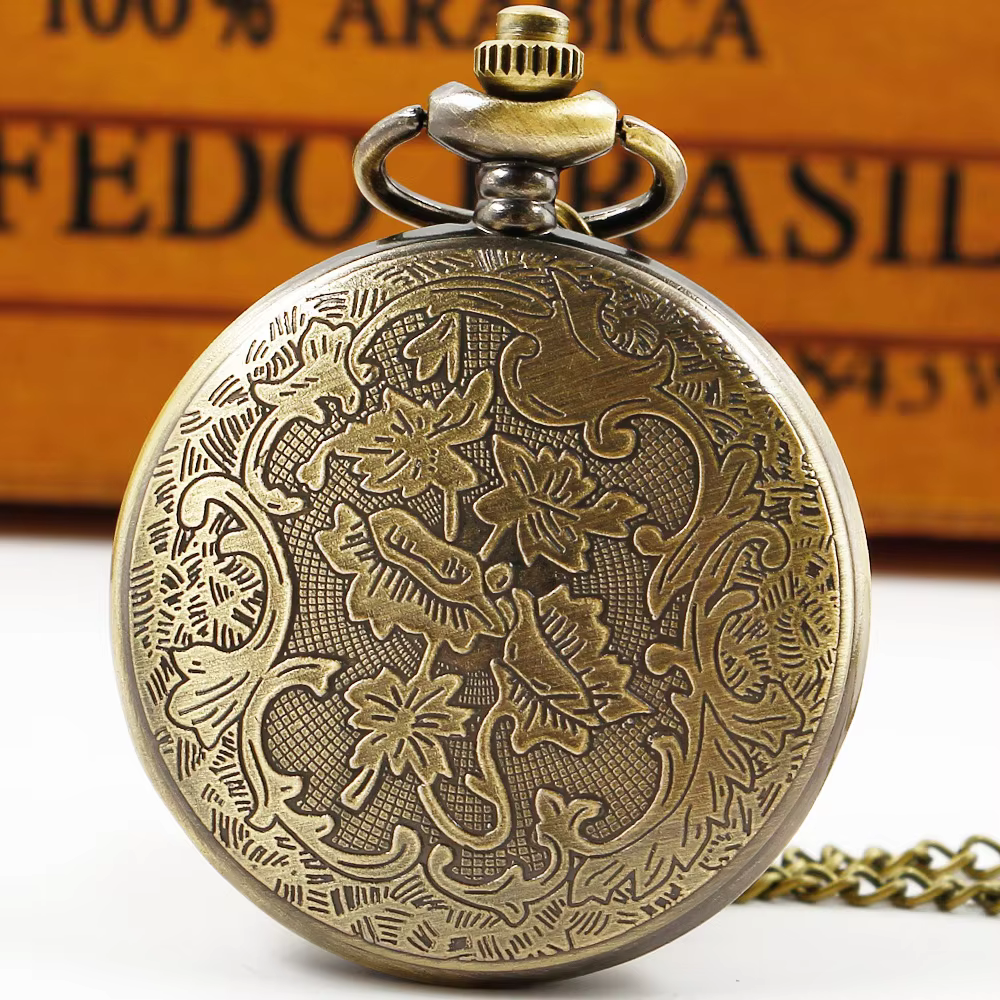 Quartz Pocket Watch Necklace High Quality Vintage Pendant Mens Fob Watches Gifts with Chain