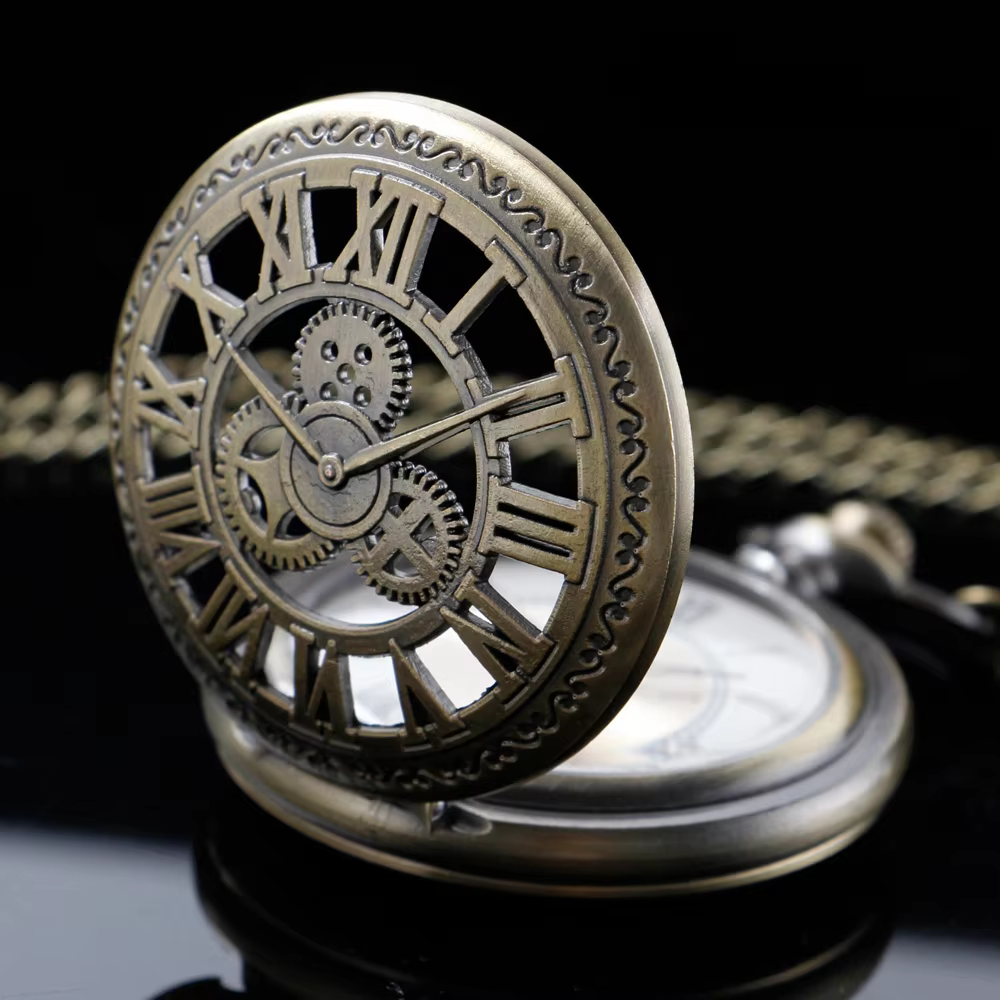 Antique Quartz Necklace Pocket Watch Souvenir Pendant Watches Unique Gifts Unisex Fob Clock CF1604