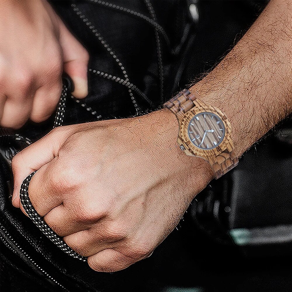 HAND-MADE TJW8001WGA lightweight wooden comfort watch with a stylish choice