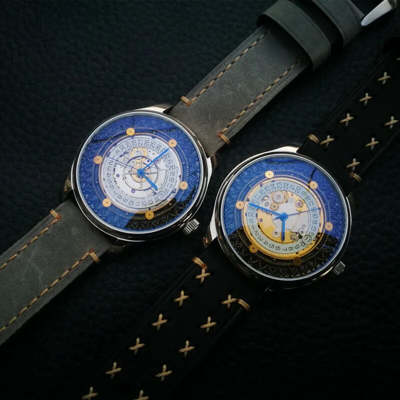 Hand-made Original Automatic Mechanical Watch Retro Creative Punk Mechanical Watch 2824 Automatic Movement