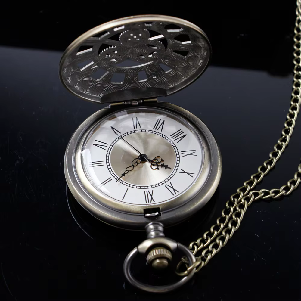 Antique Quartz Necklace Pocket Watch Souvenir Pendant Watches Unique Gifts Unisex Fob Clock CF1604